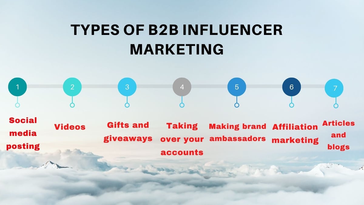 types of b2b influencer marketing
